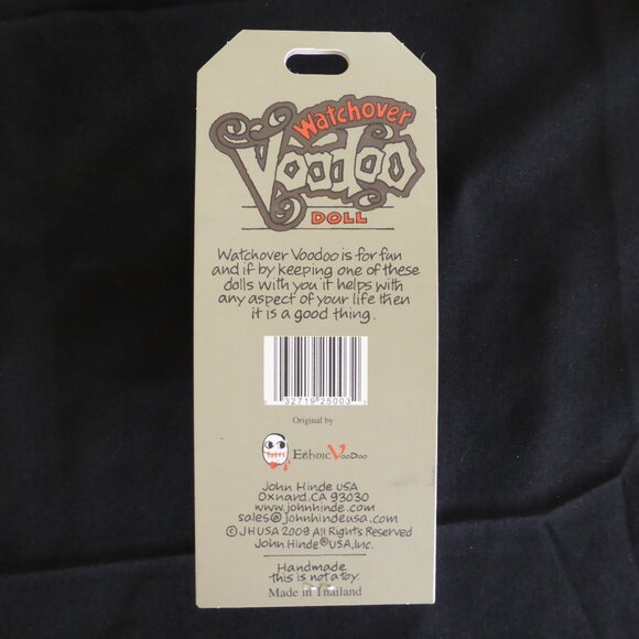 NWT 2009 JOHN HINDE WATCHOVER VOODOO DOLL LUCKY KEYCHAIN - Picture 5 of 14